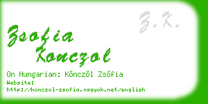 zsofia konczol business card