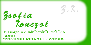 zsofia konczol business card